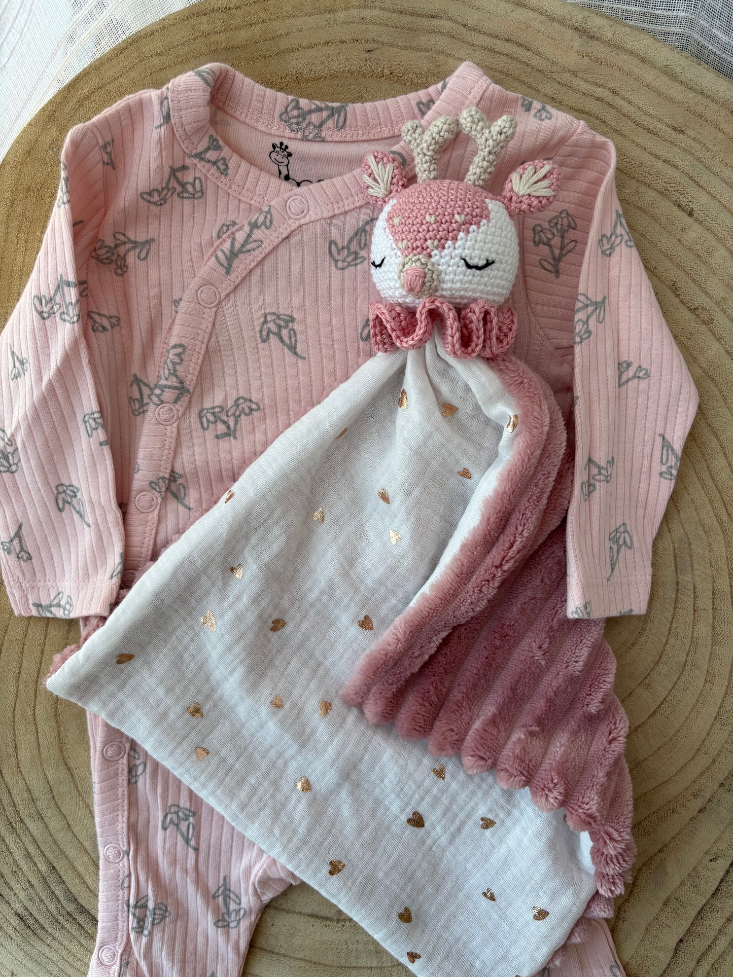 Doudou Biche/Cerf - Doudou personnalisé au crochet