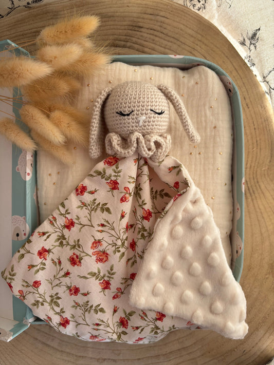 Doudou Lapin Beige - Doudou personnalisé au crochet Ma boutique