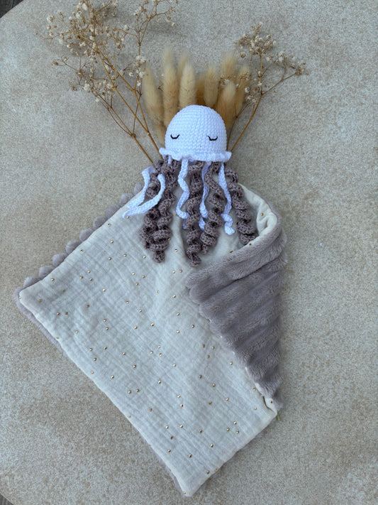 Doudou Méduse - Doudou personnalisé au crochet BelleACrochet