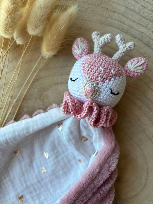 Doudou Biche/Cerf - Doudou personnalisé au crochet BelleACrochet