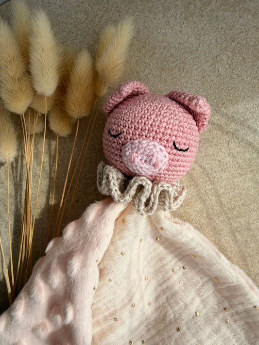 Doudou Cochon - Doudou personnalisé au crochet Ma boutique