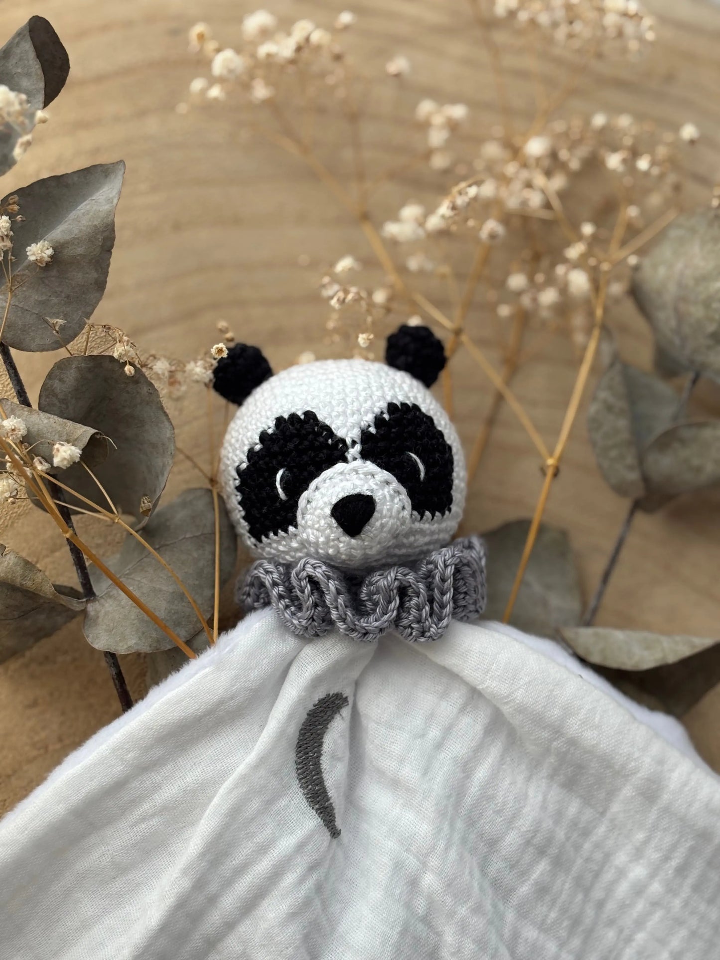 Doudou Panda - Doudou personnalisé au crochet BelleACrochet