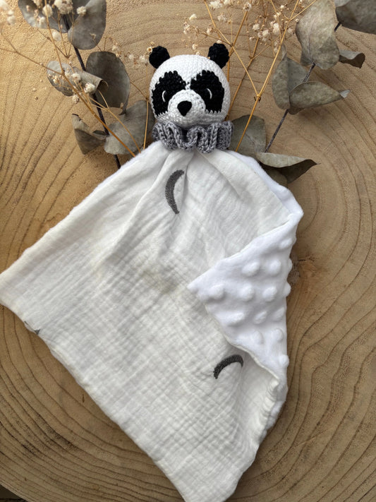 Doudou Panda - Doudou personnalisé au crochet BelleACrochet