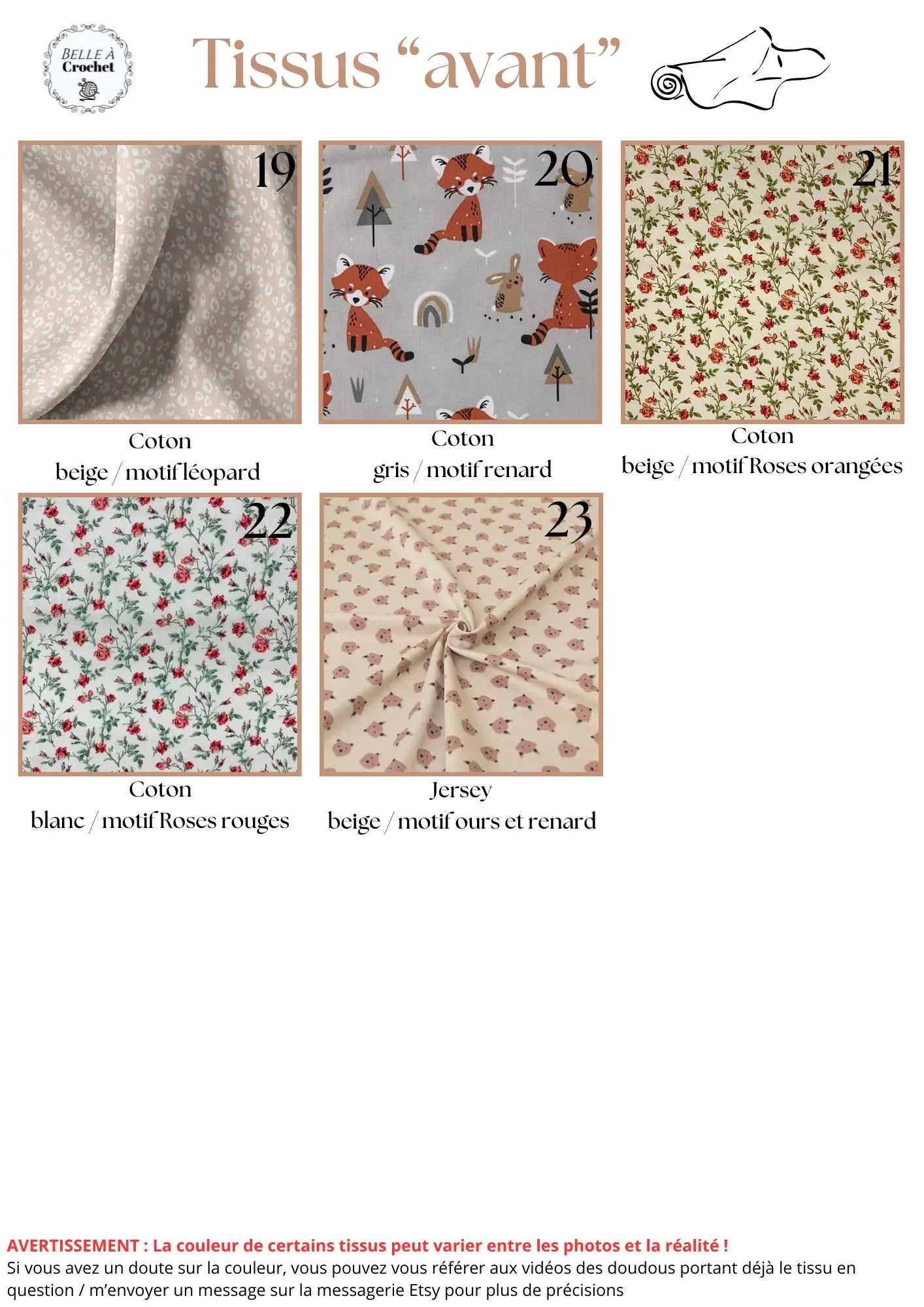 Doudou Renard - Doudou personnalisé au crochet Ma boutique