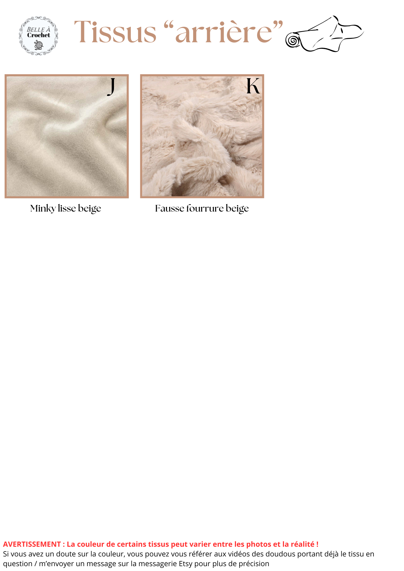 Doudou Biche/Cerf - Doudou personnalisé au crochet